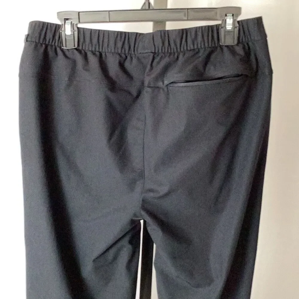 Lululemon Black Pull-On Stretch Travel Pants Women’s Large Tapered Ankle